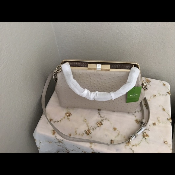 NWT Kate Spade Ostrich Leather Satchel Bag. 👜🛍 - Picture 6 of 8